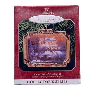 1998 Hallmark Keepsake Thomas Kinkade Victorian Christmas II Ornament in Box